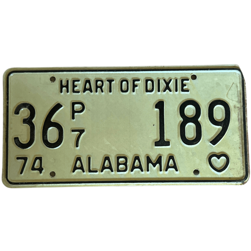 Alabama -Nummernschild Alabama -Nummernschild