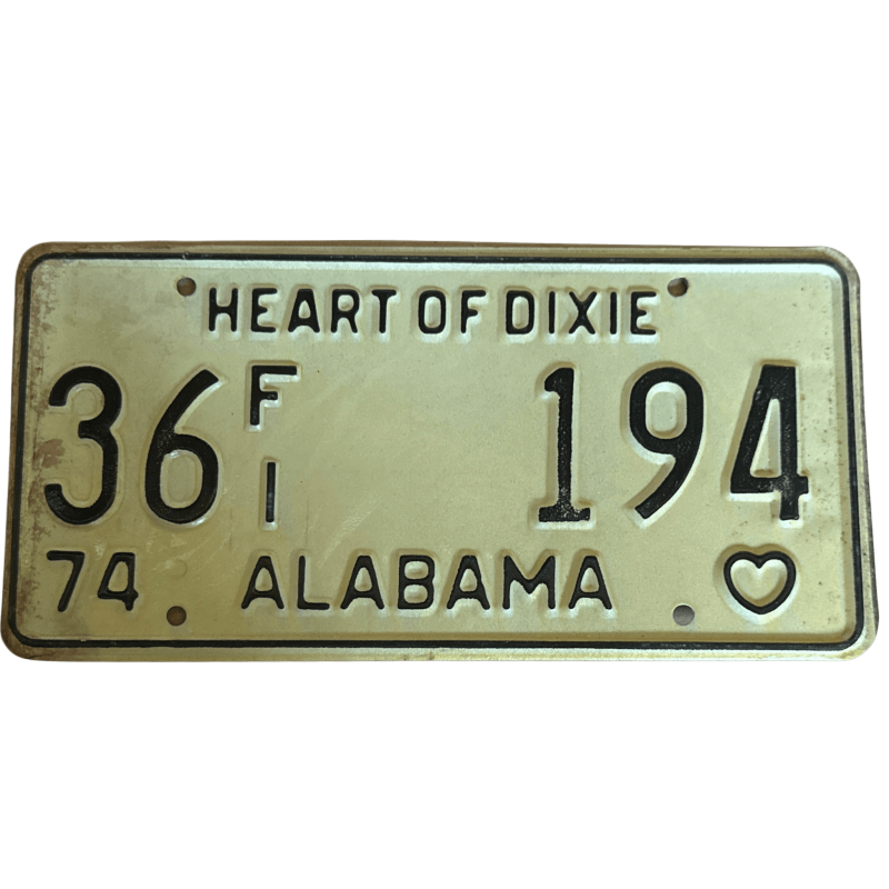 Alabama -Nummernschild Alabama -Nummernschild