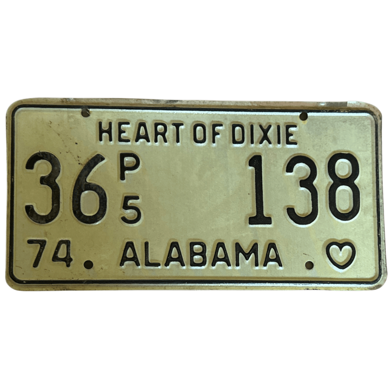 Alabama -Nummernschild Alabama -Nummernschild