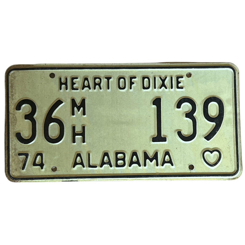 Alabama -Nummernschild Alabama -Nummernschild