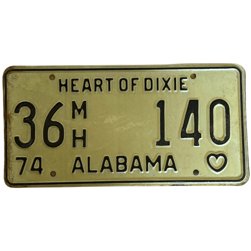 Alabama -Nummernschild Alabama -Nummernschild
