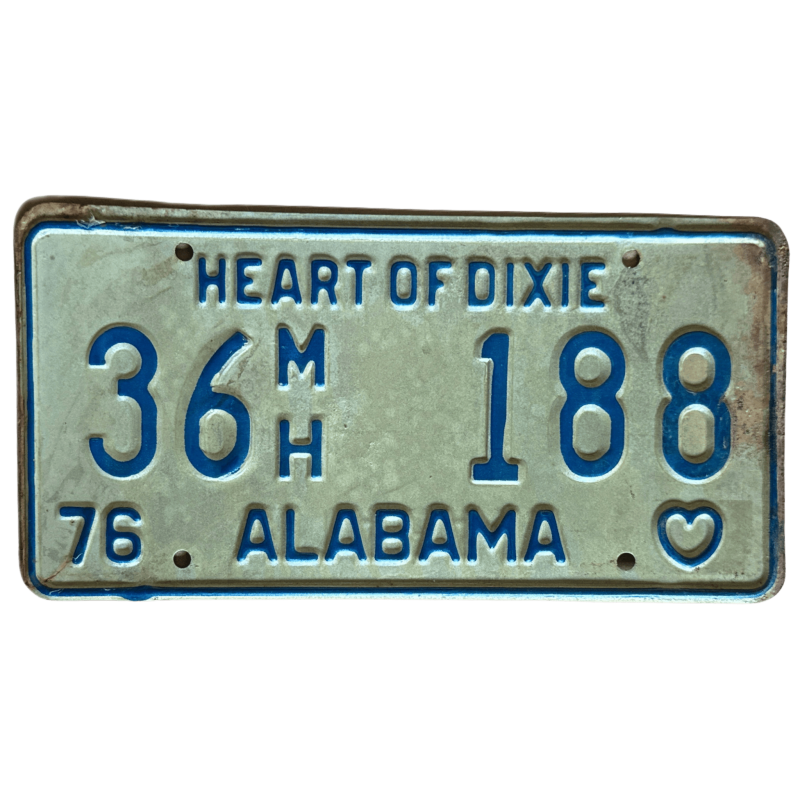 Alabama -Nummernschild Alabama -Nummernschild
