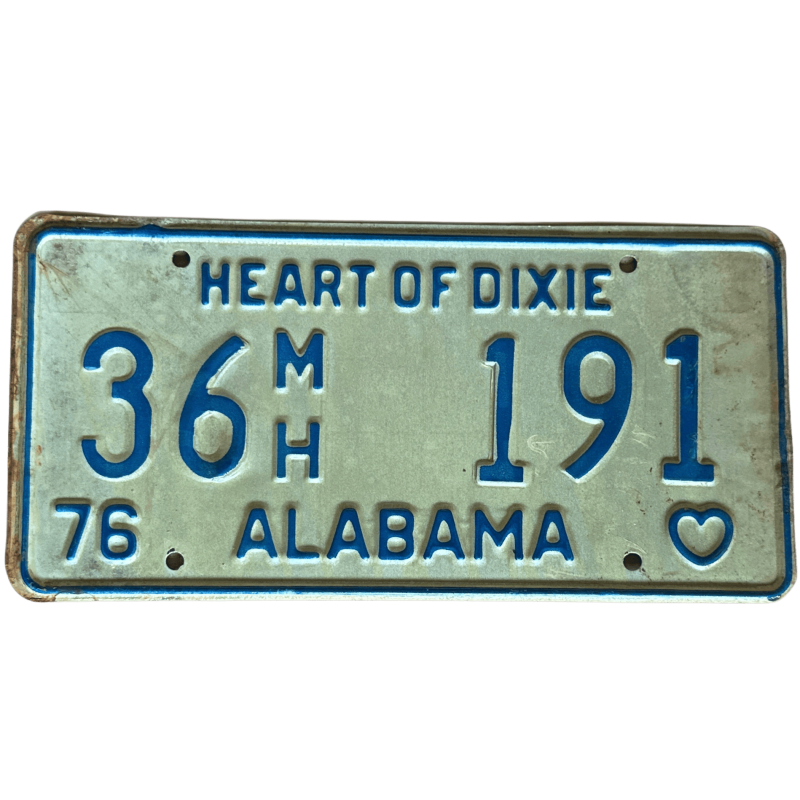 Alabama -Nummernschild Alabama -Nummernschild