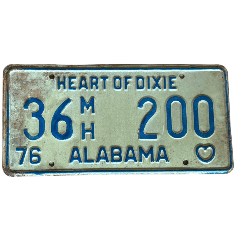 Alabama -Nummernschild Alabama -Nummernschild