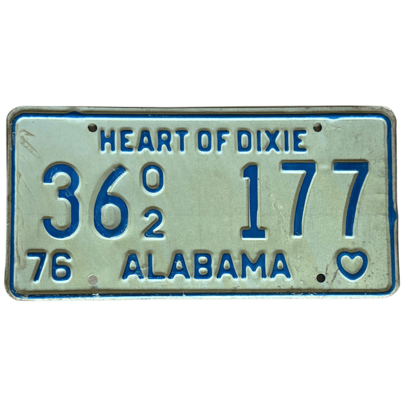 Alabama -Nummernschild Alabama -Nummernschild