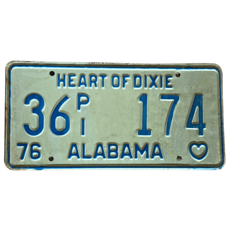 Alabama -Nummernschild Alabama -Nummernschild