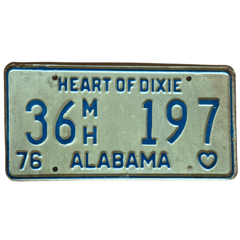 Alabama -Nummernschild Alabama -Nummernschild