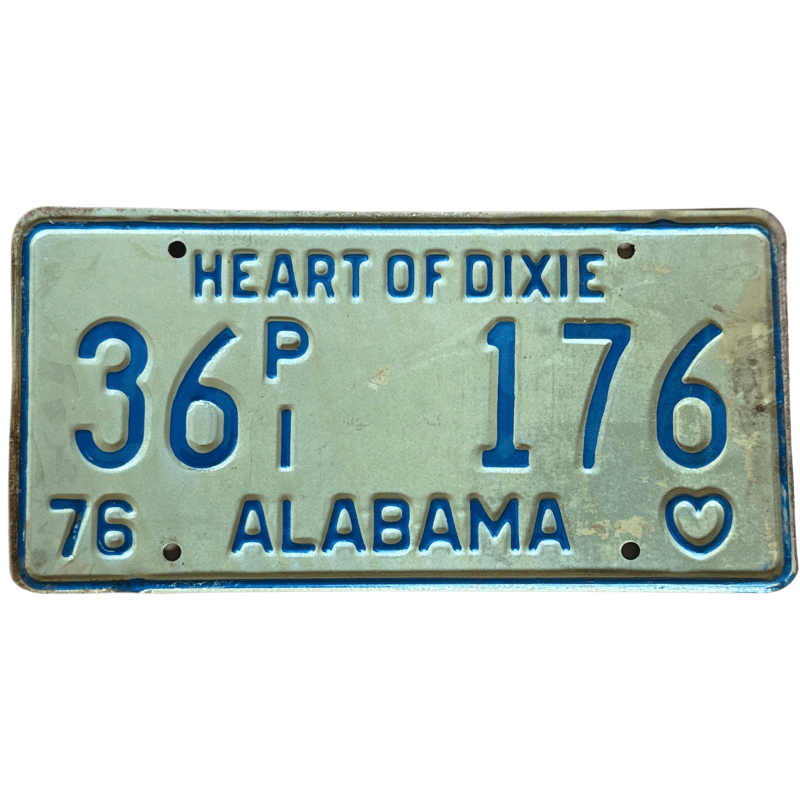 Alabama -Nummernschild Alabama -Nummernschild
