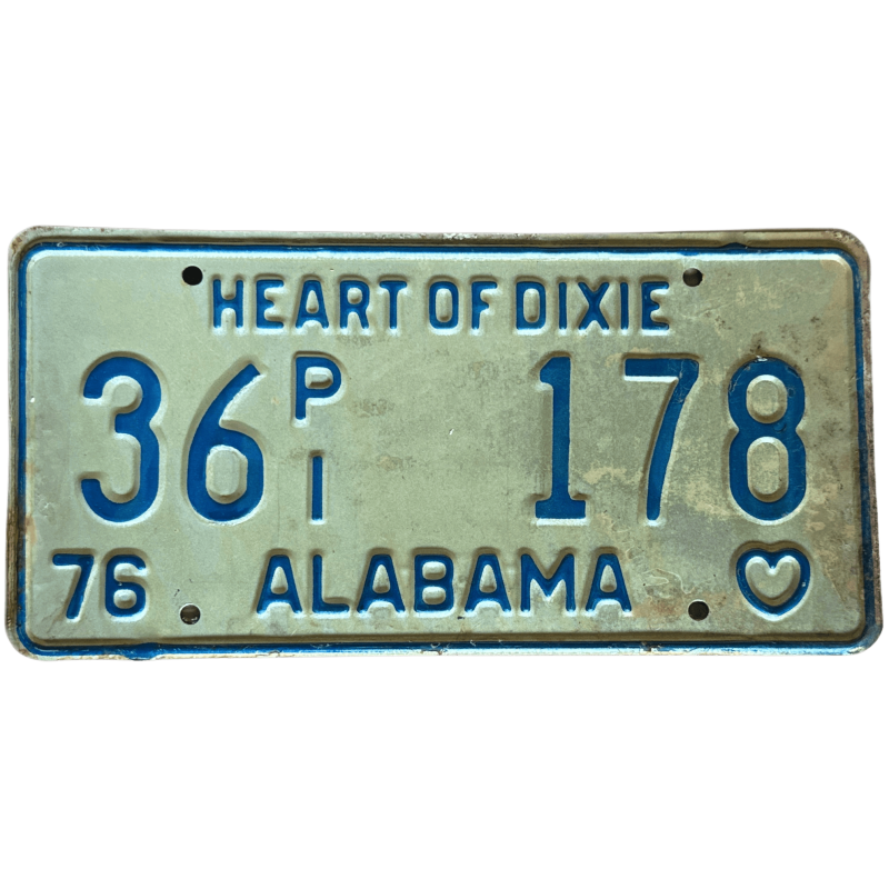 Alabama -Nummernschild Alabama -Nummernschild