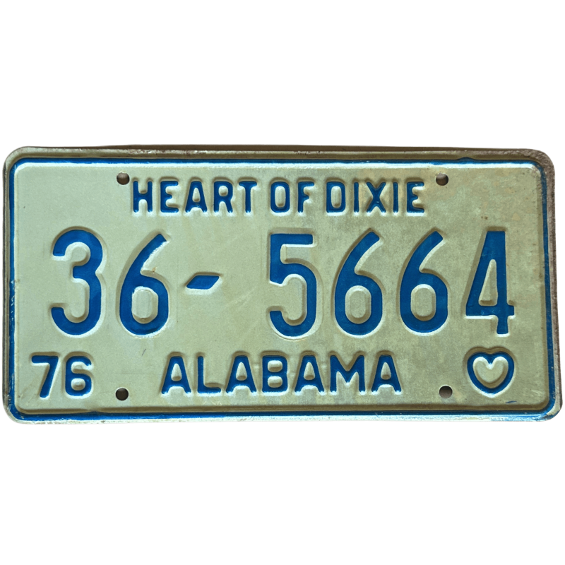 Alabama -Nummernschild Alabama -Nummernschild
