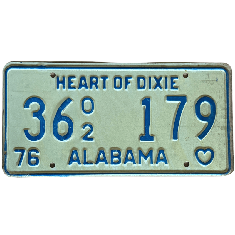 Alabama -Nummernschild Alabama -Nummernschild