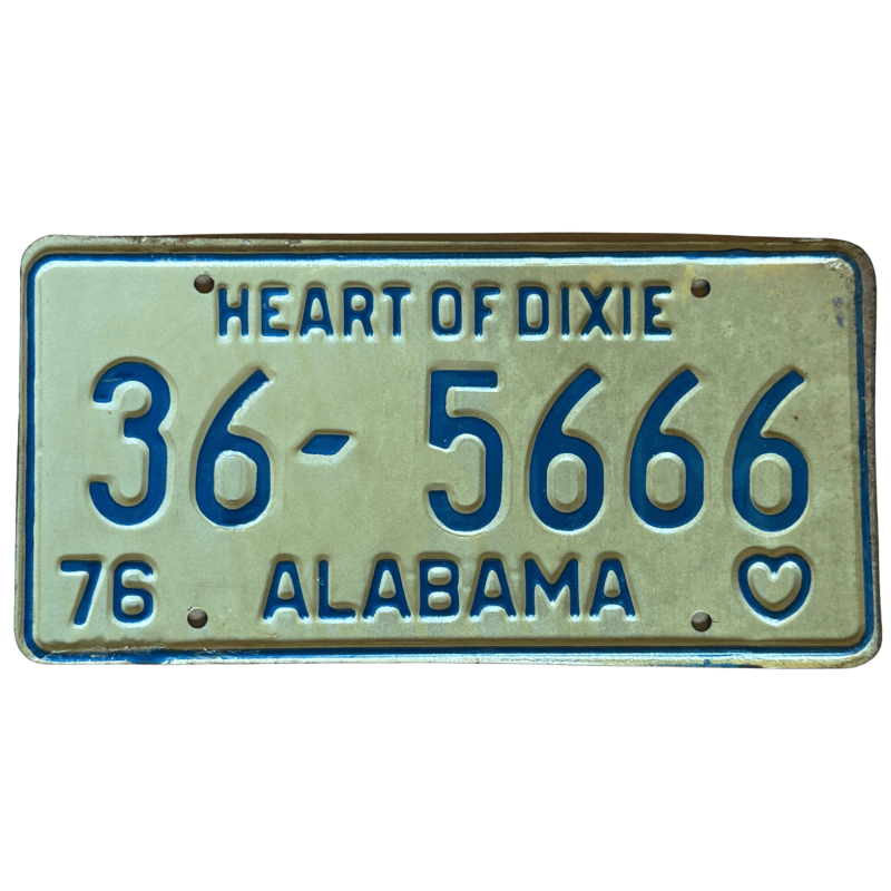 Alabama -Nummernschild Alabama -Nummernschild