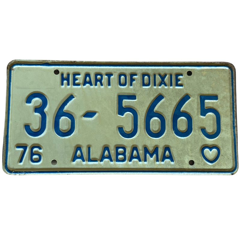 Alabama -Nummernschild Alabama -Nummernschild
