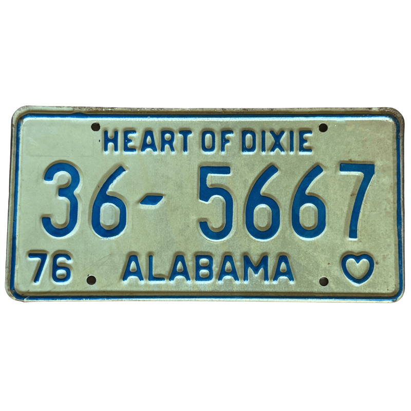 Alabama -Nummernschild Alabama -Nummernschild