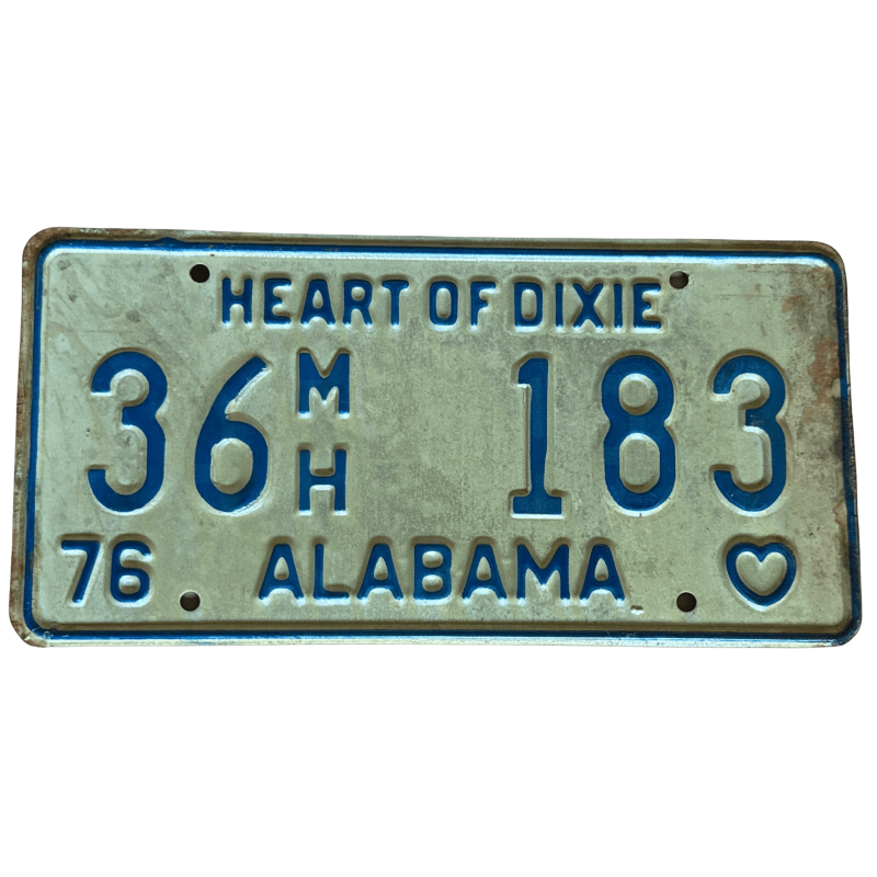 Alabama -Nummernschild Alabama -Nummernschild