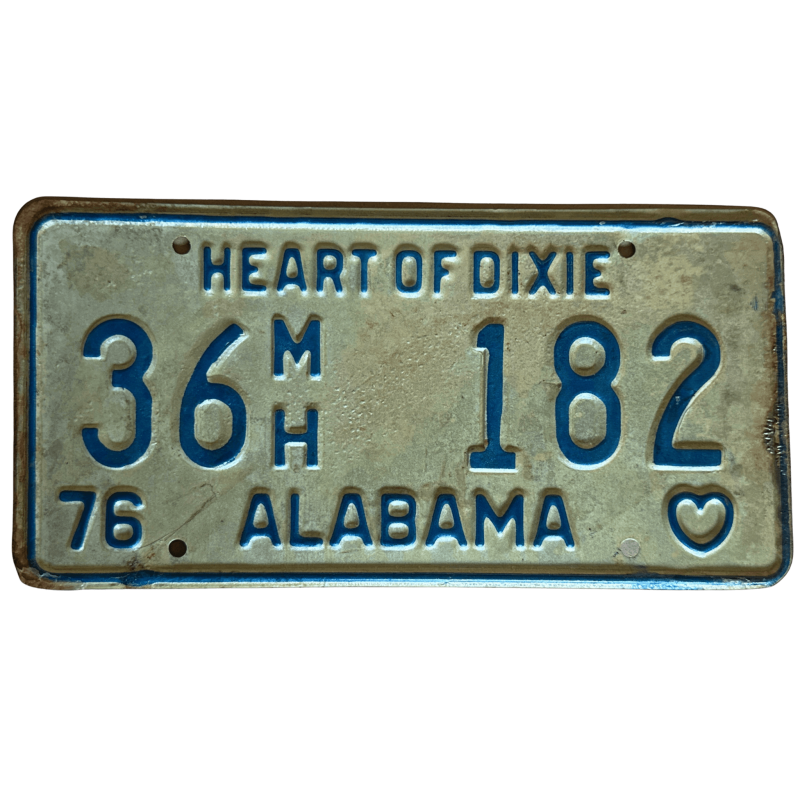 Alabama -Nummernschild Alabama -Nummernschild
