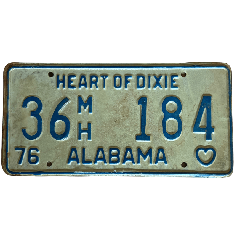 Alabama -Nummernschild Alabama -Nummernschild
