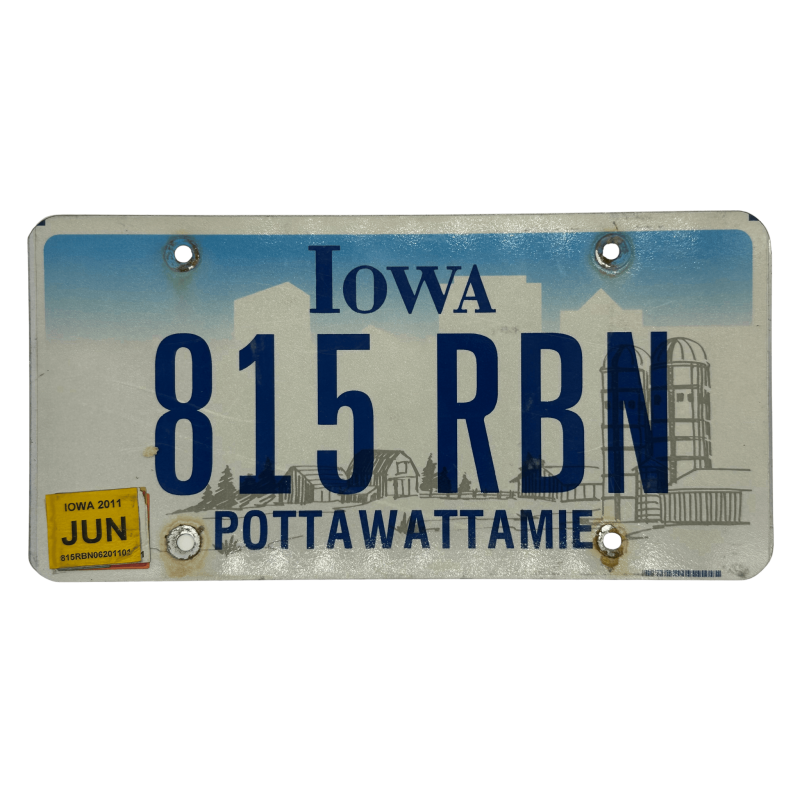 Placa de Iowa Placa de Iowa