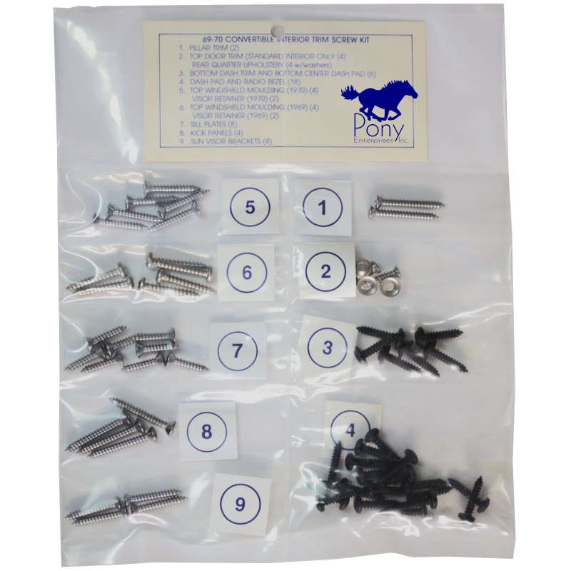 Set di viti convertibile interno 69-70 Set di viti convertibile interno 69-70