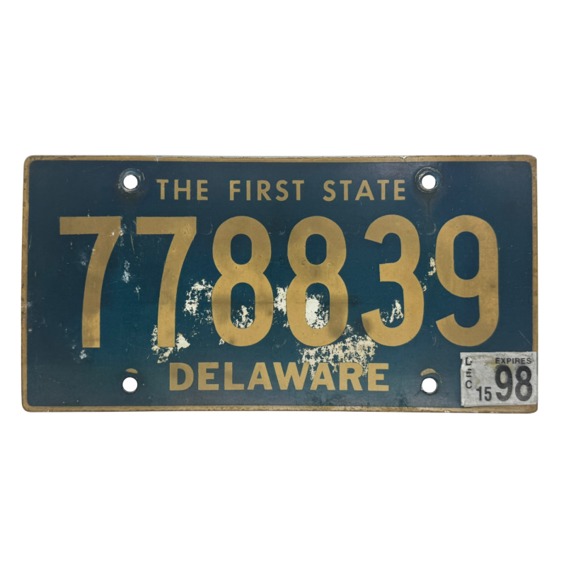 Plaque d'immatriculation du Delaware Plaque d'immatriculation du Delaware