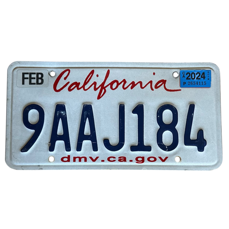 California -Nummernschild California -Nummernschild