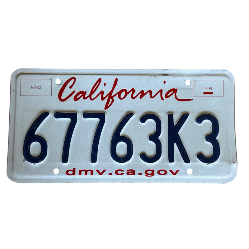 California -Nummernschild