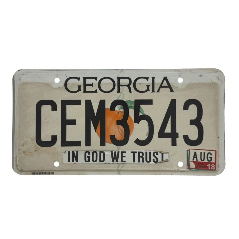 Georgia license plate