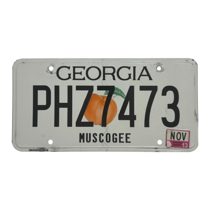 Georgia license plate
