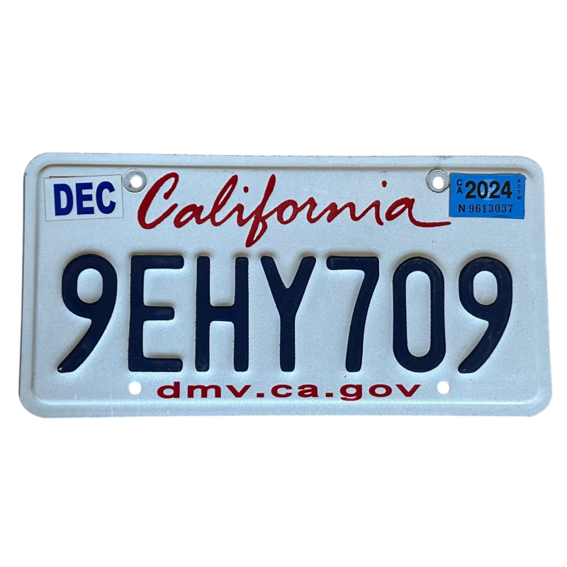 California -Nummernschild California -Nummernschild