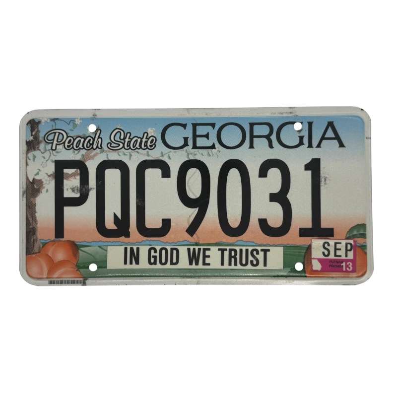 Georgia license plate