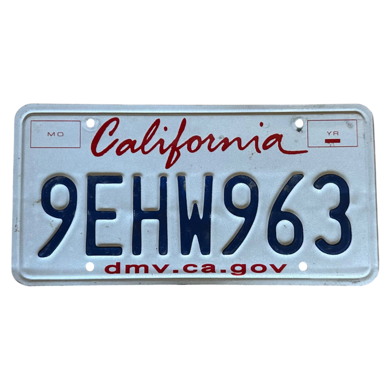 California license plate