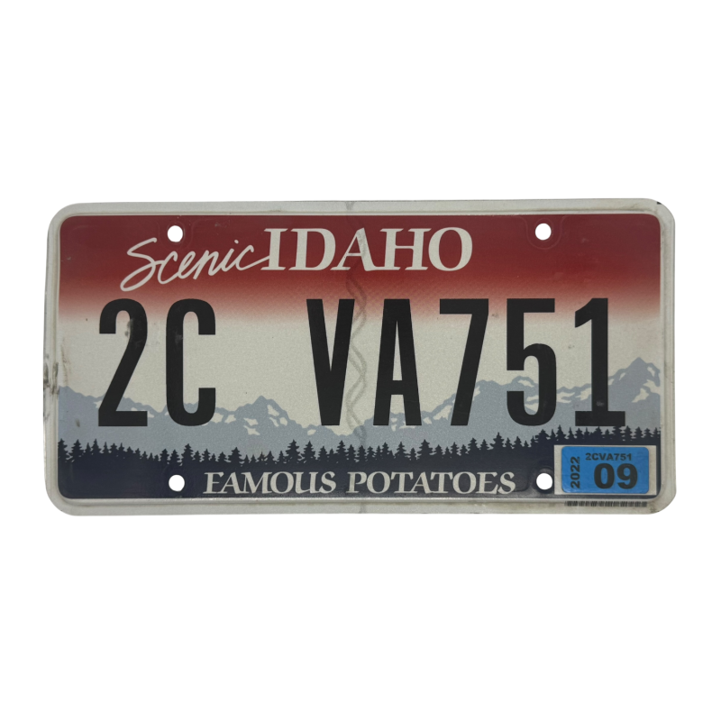 IDAHO license plate