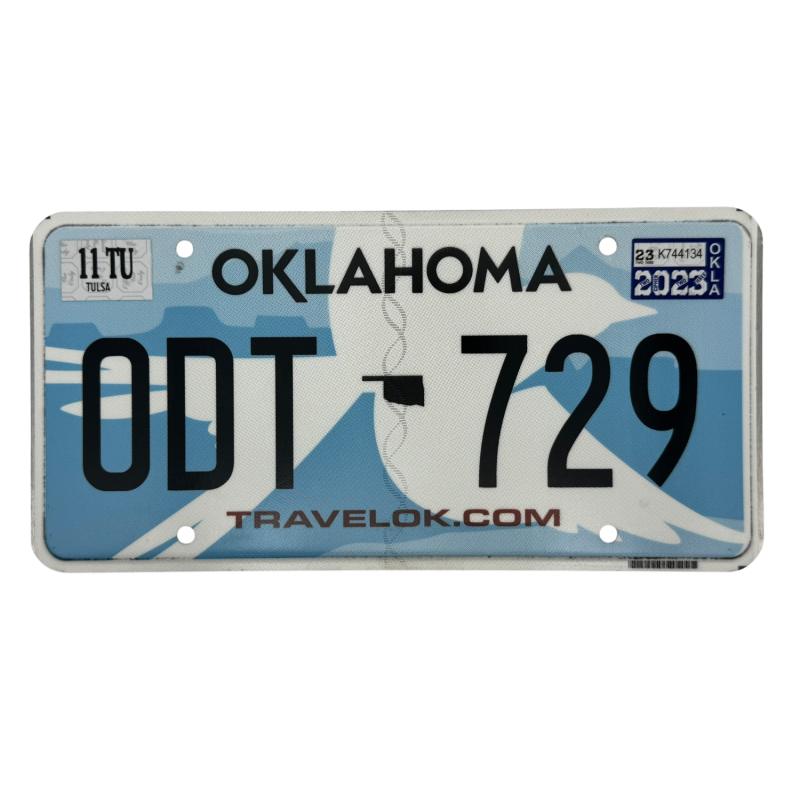 Plaque d'immatriculation de l'Oklahoma