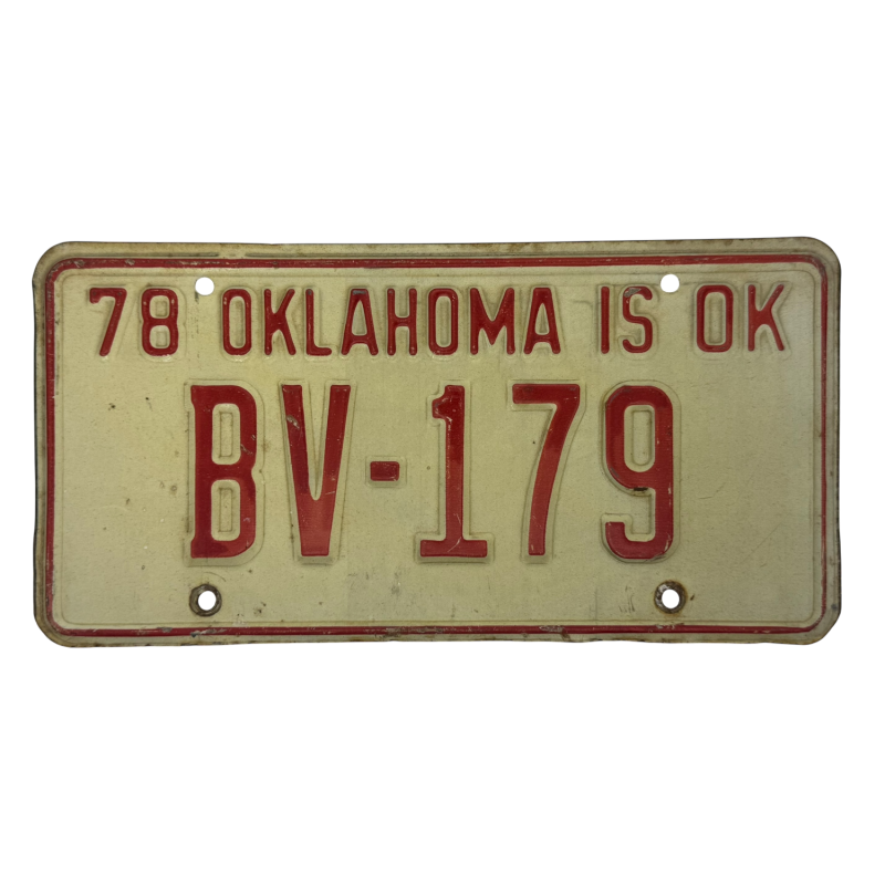 Plaque d'immatriculation de l'Oklahoma Plaque d'immatriculation de l'Oklahoma