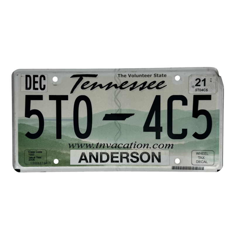 Tennessee -Nummernschild Tennessee -Nummernschild