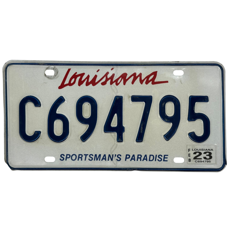 Placa de Louisiana Placa de Louisiana