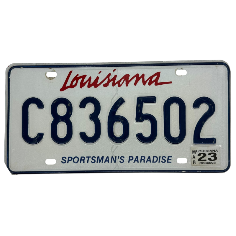 Placa de Louisiana Placa de Louisiana
