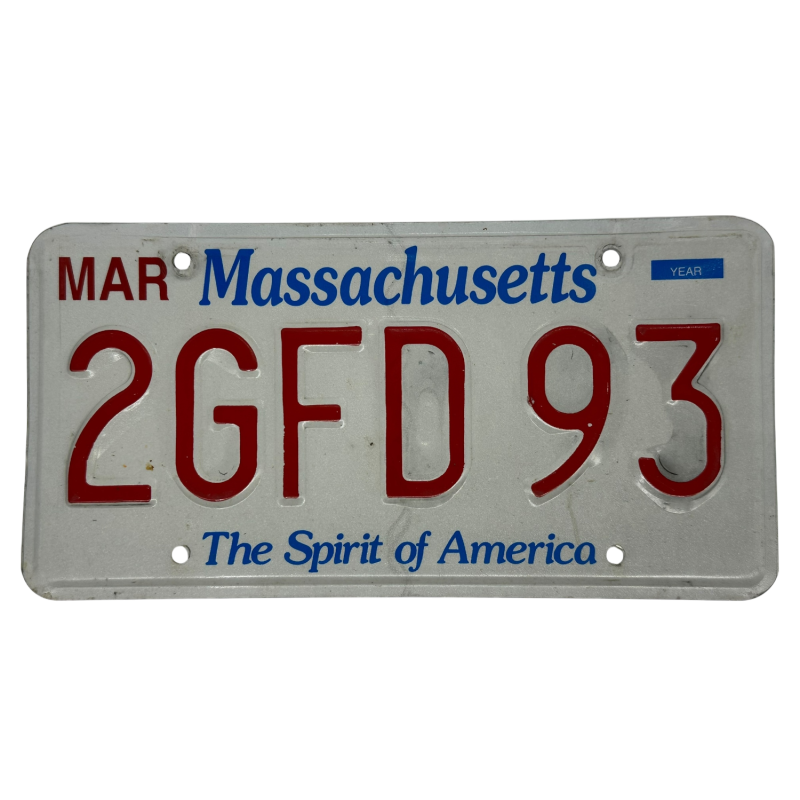 Placa de Massachusetts Placa de Massachusetts