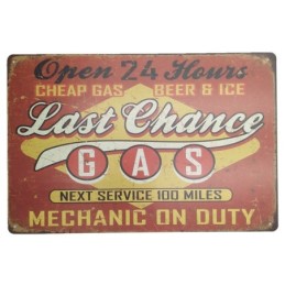 Placa decorativa vintage, hoja retro decorativa 20x30cm