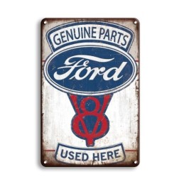 Placa decorativa vintage, hoja retro decorativa 20x30cm