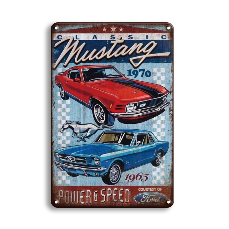 Placa decorativa vintage, hoja retro decorativa 20x30cm