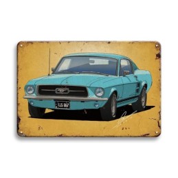 Placa decorativa vintage, hoja retro decorativa 20x30cm