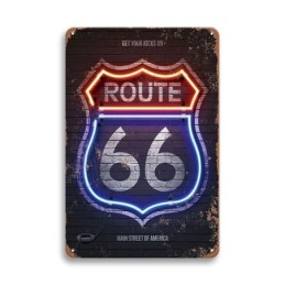 Placa decorativa vintage, hoja retro decorativa 20x30cm