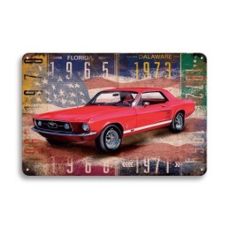 Placa decorativa vintage, hoja retro decorativa 20x30cm