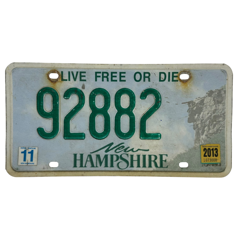 Plaque d'immatriculation du New Hampshire Plaque d'immatriculation du New Hampshire