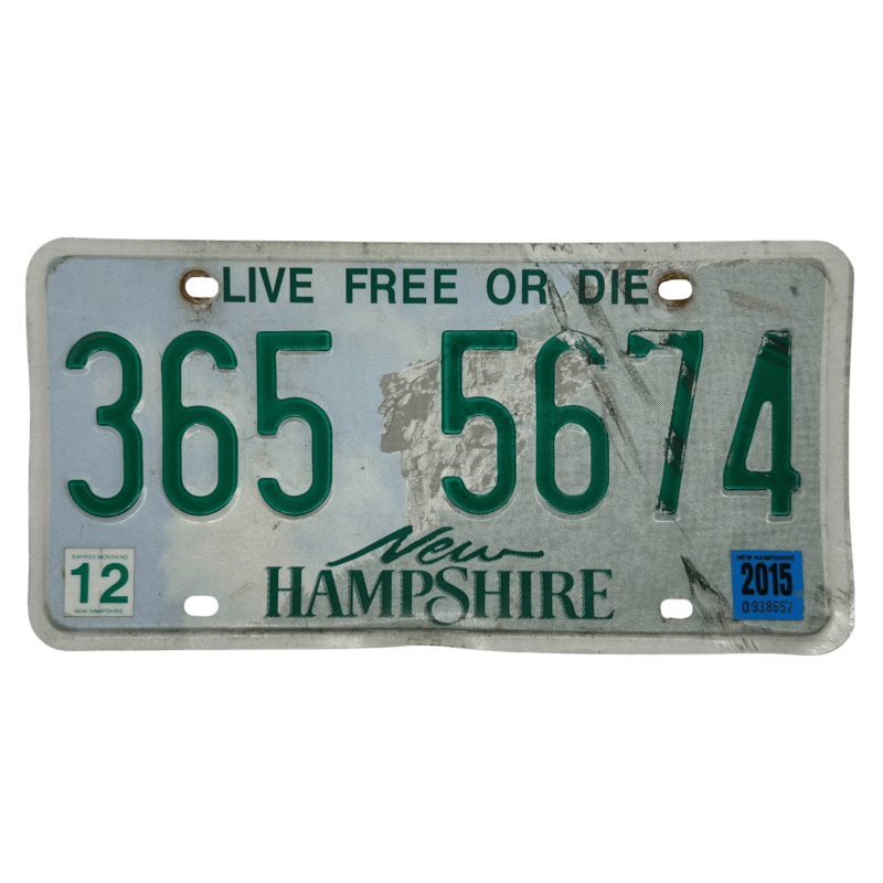 Plaque d'immatriculation du New Hampshire Plaque d'immatriculation du New Hampshire