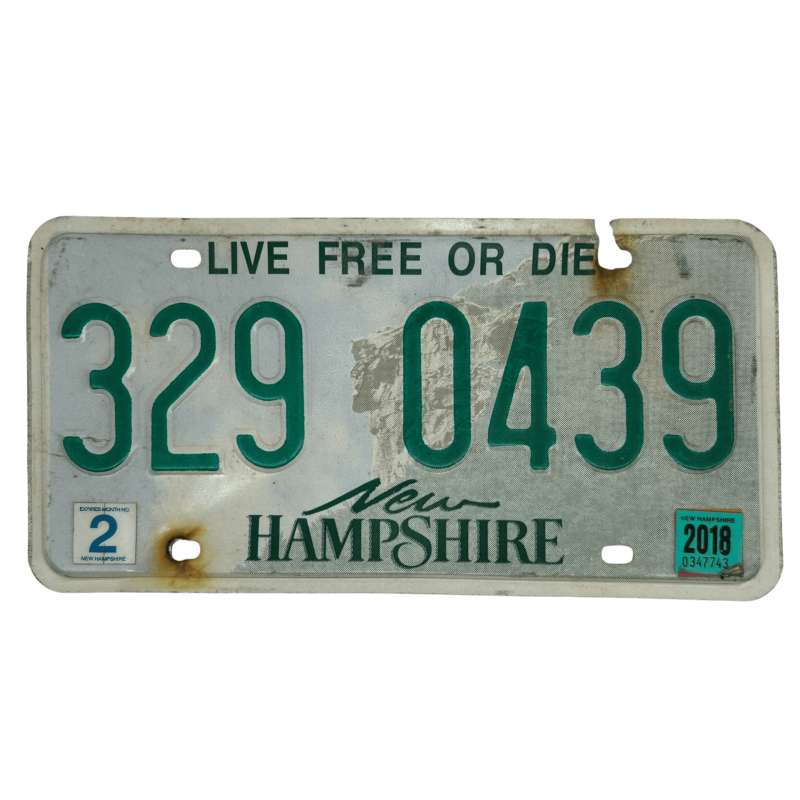 Plaque d'immatriculation du New Hampshire