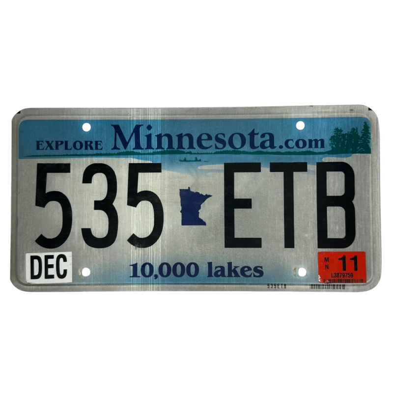 Minnesota license plate