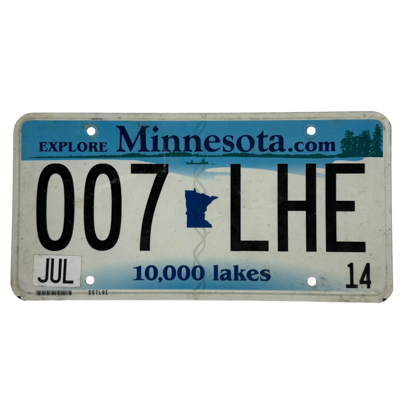 Minnesota license plate