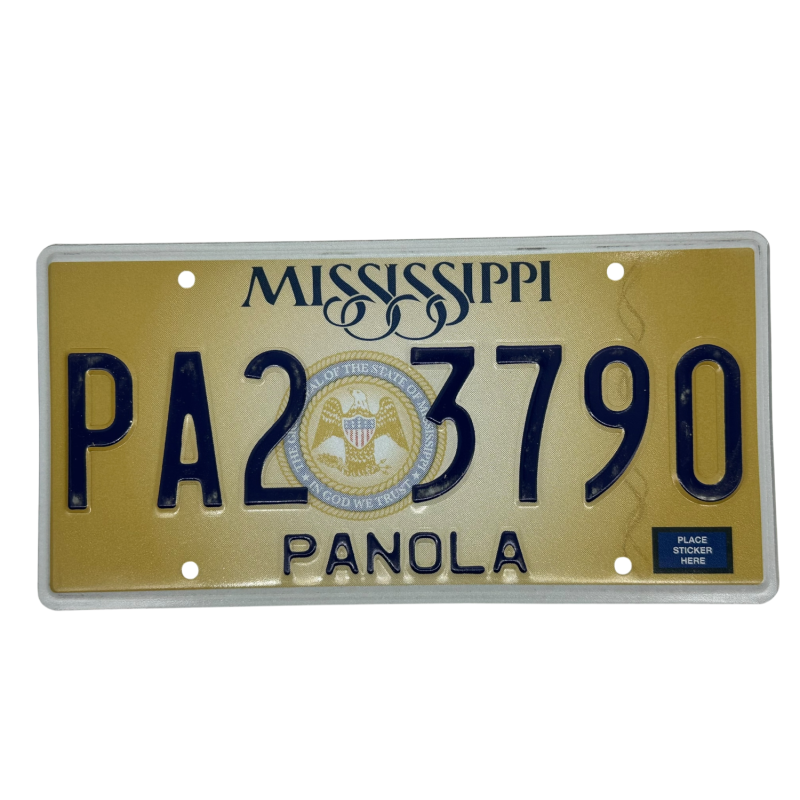 Plaque d'immatriculation du Mississippi